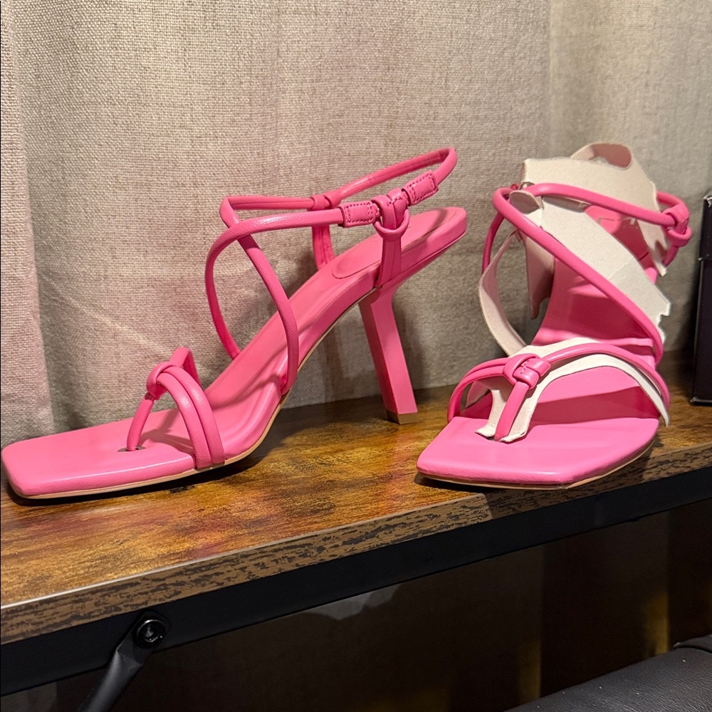 Marc Fisher Gadella Pink Strappy Heels